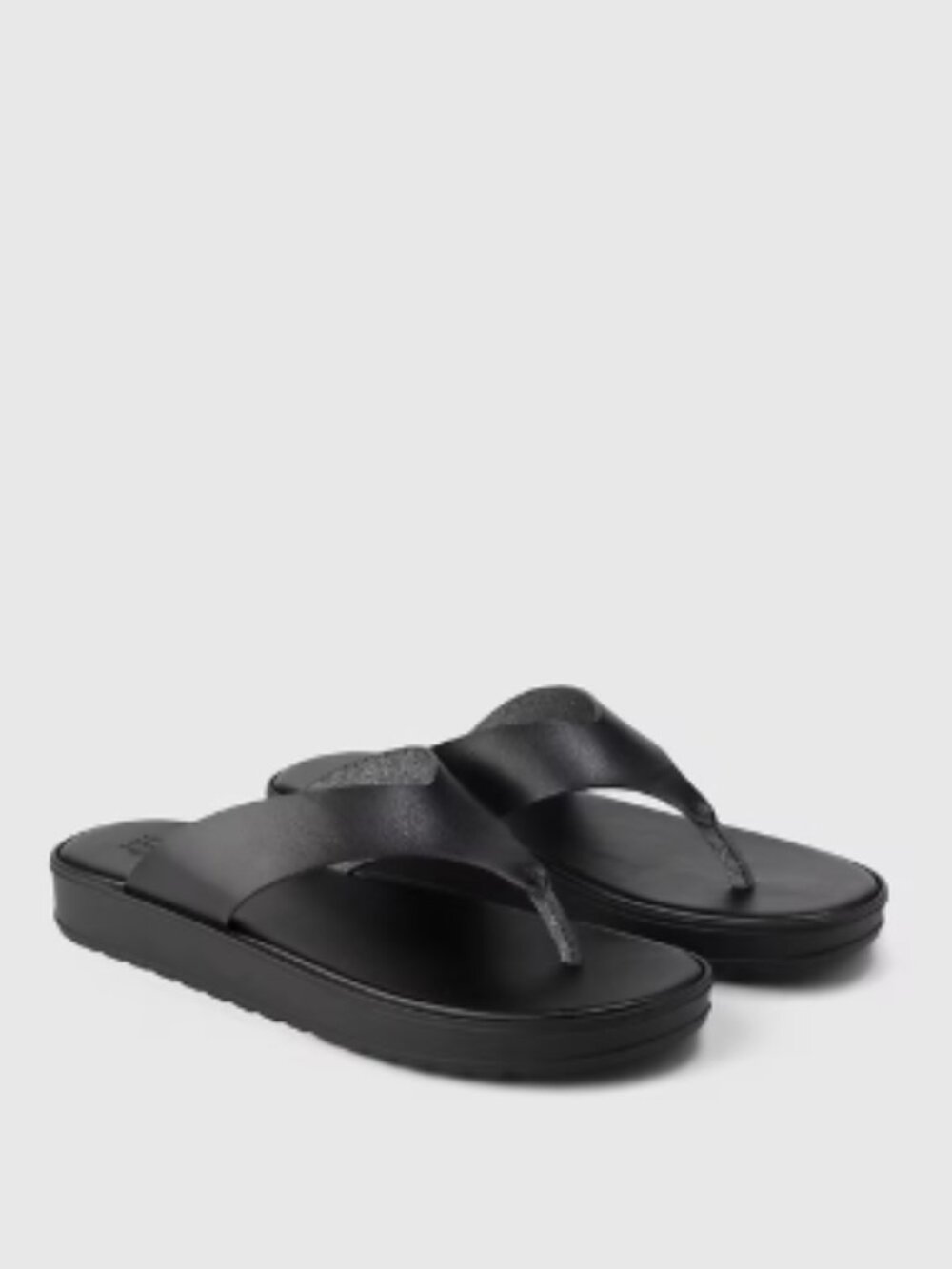NWT GAP Flatform Sandal Faux Leather Black Size 9